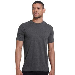 Men's Workout Shirt Short Sleeve Muscle Shirt Gray M Gym Revolution